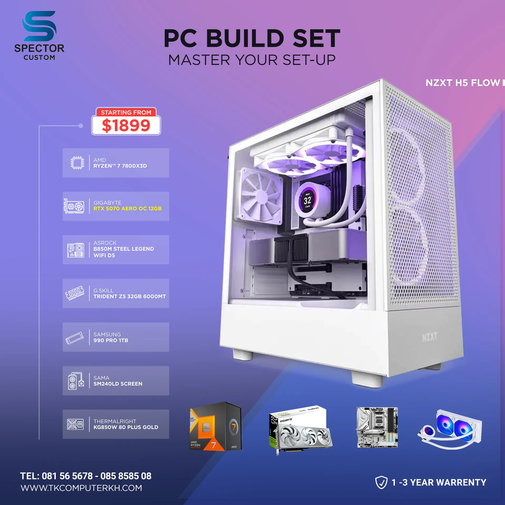 AMD Ryzen 7 7800X3D RTX5070