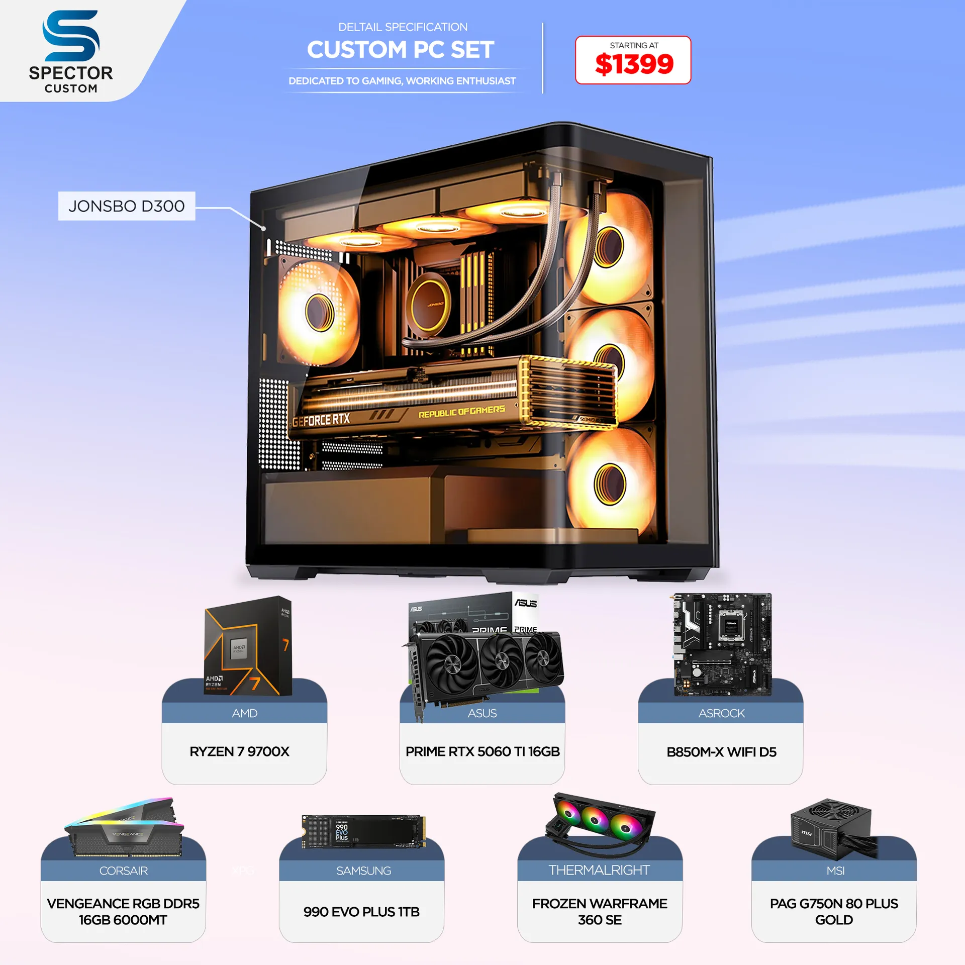 AMD Ryzen 7 9700X RTX5060 Ti