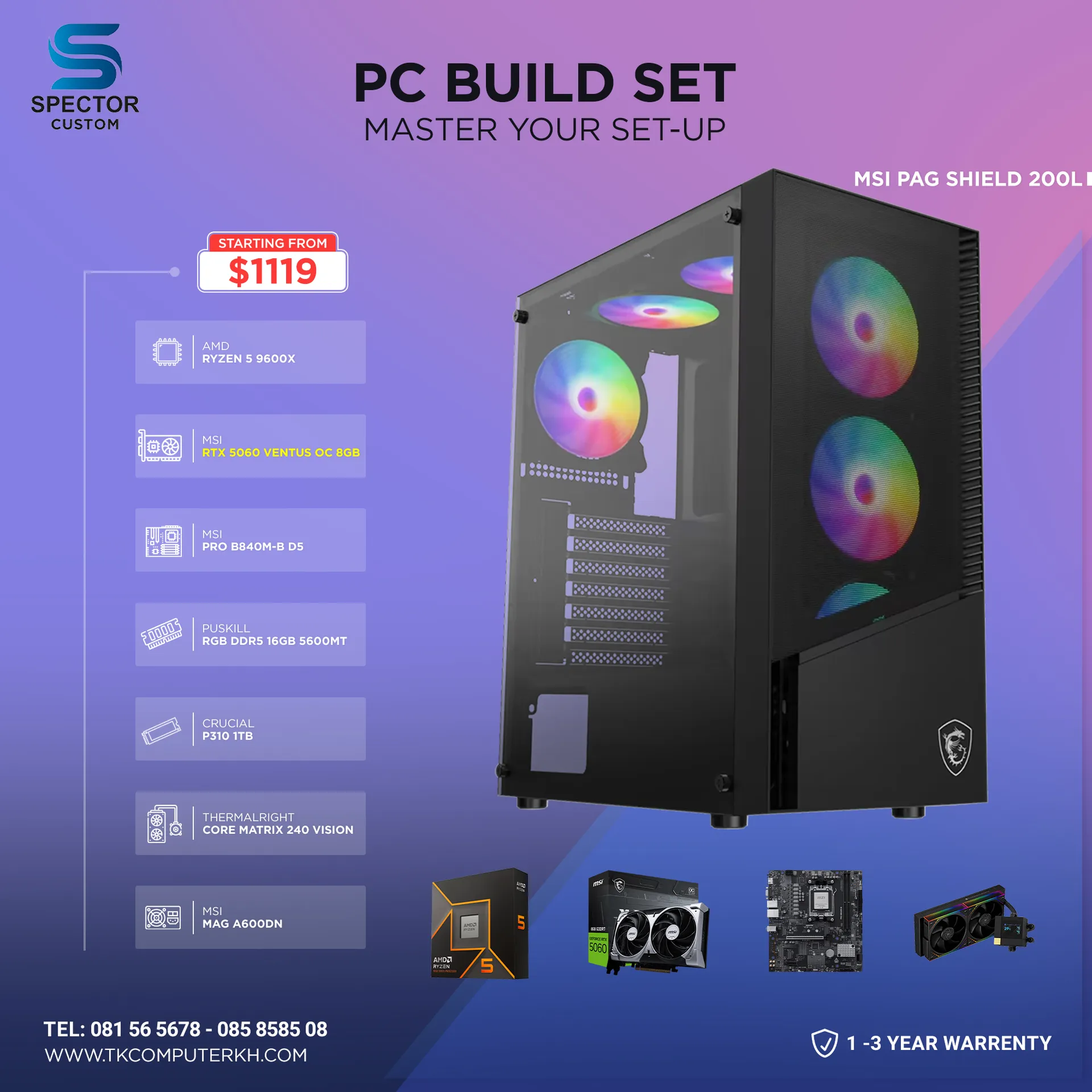 AMD Ryzen 5 9600X RTX5060