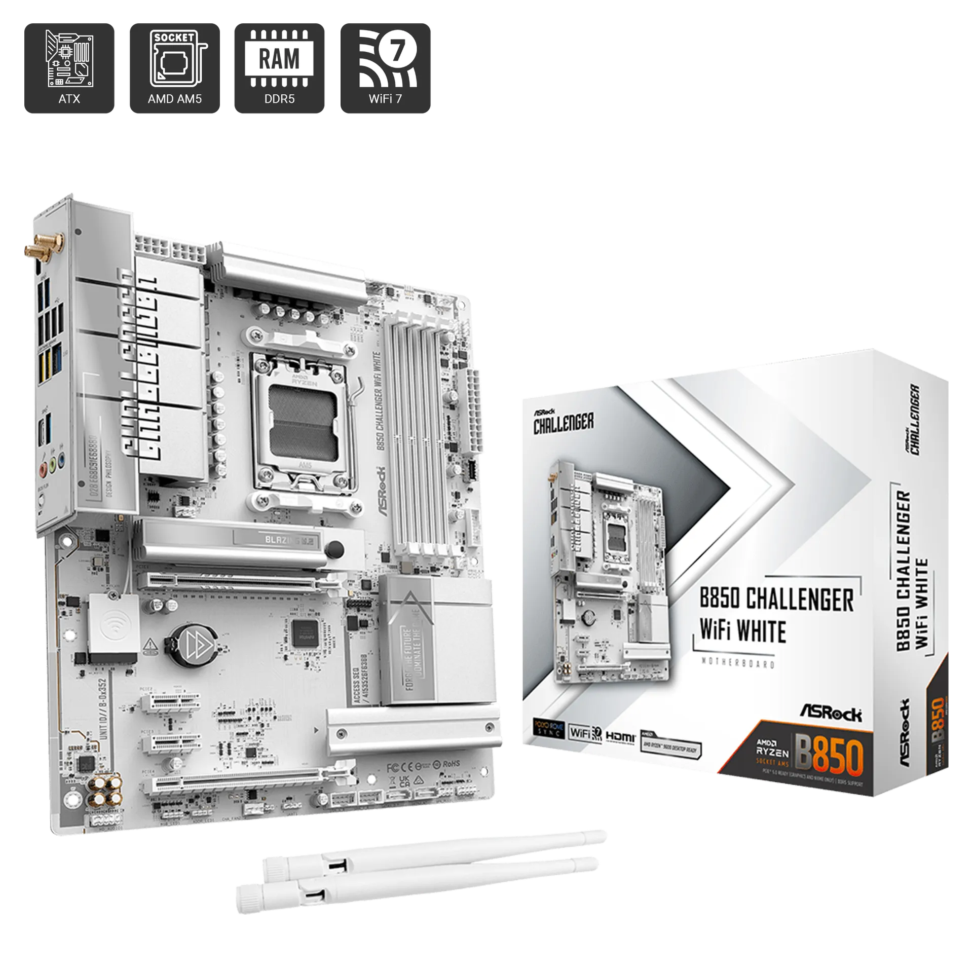 B850 Challenger WiFi White