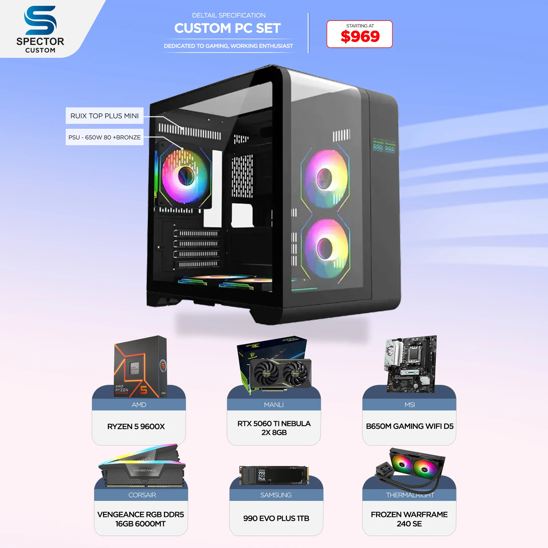 AMD Ryzen 5 9600X RTX5060 Ti