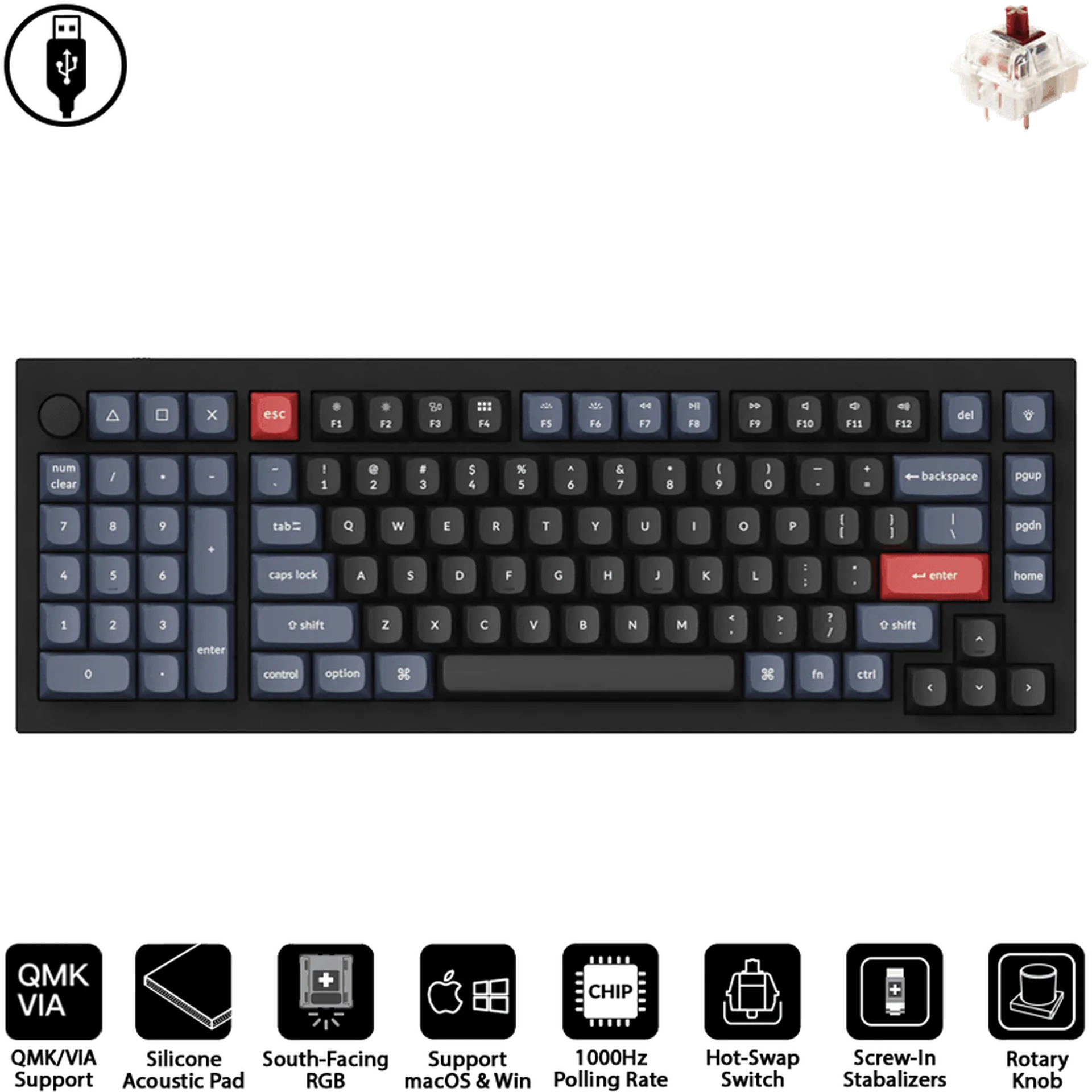 Q12 Fully Assembled (Knob Version)
