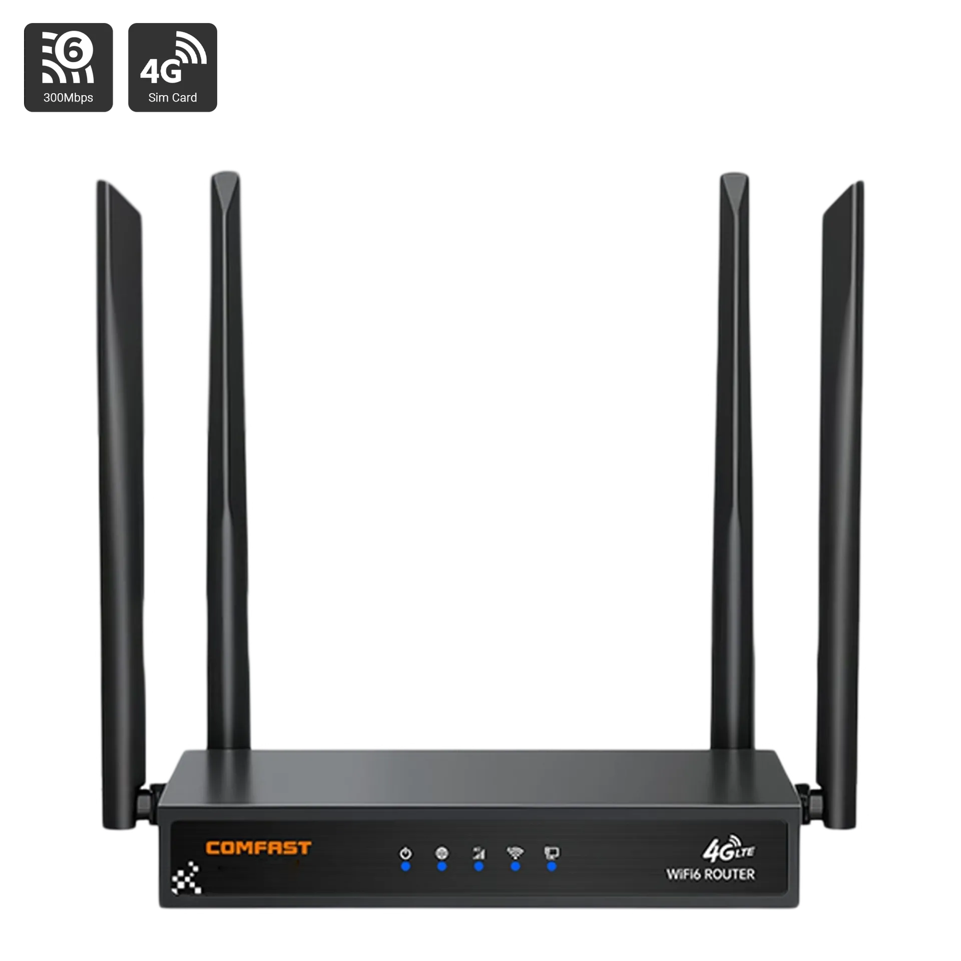 Wifi Router 4G LTE SIM - 300Mbps Wifi 6
