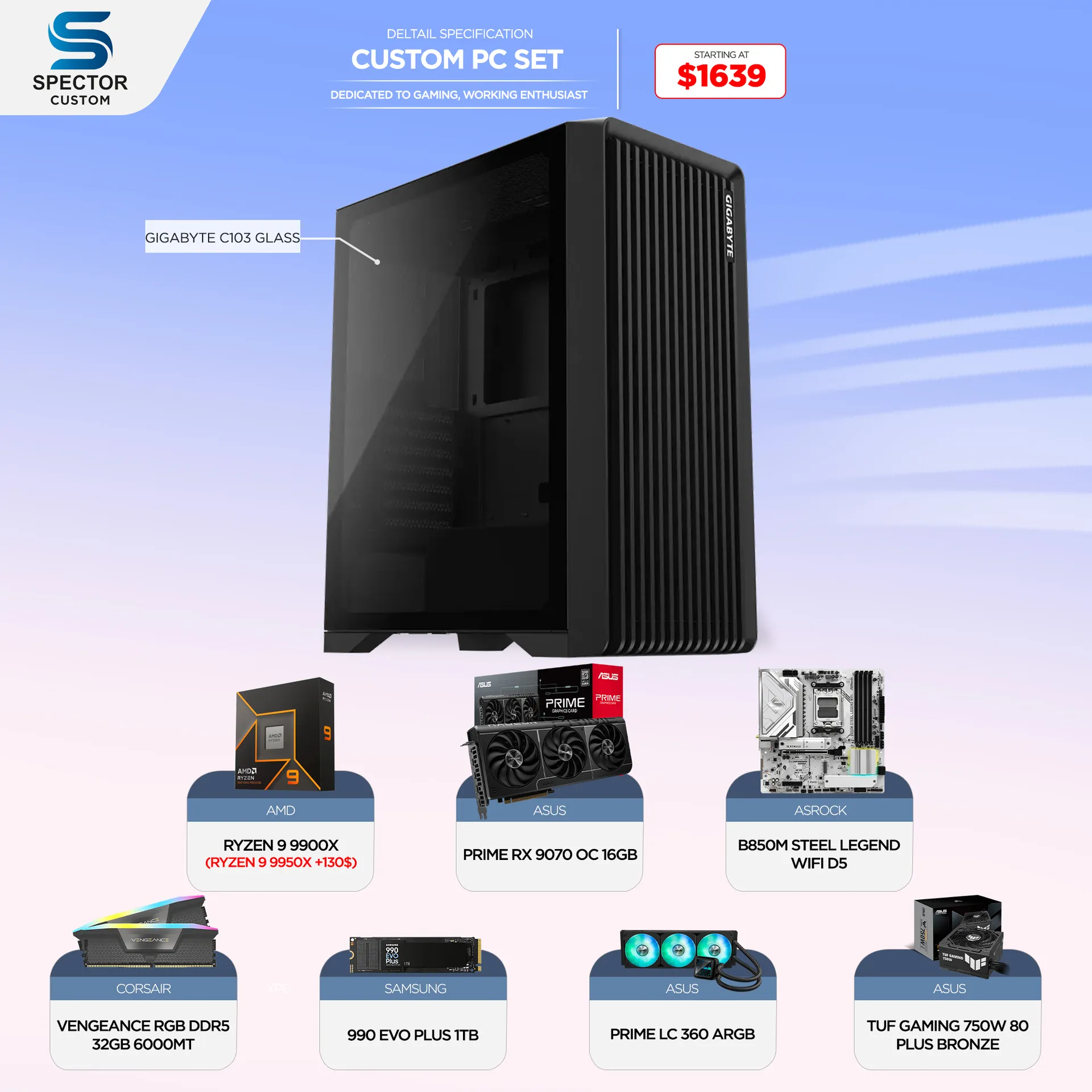 AMD Ryzen 9 9900X RX9070