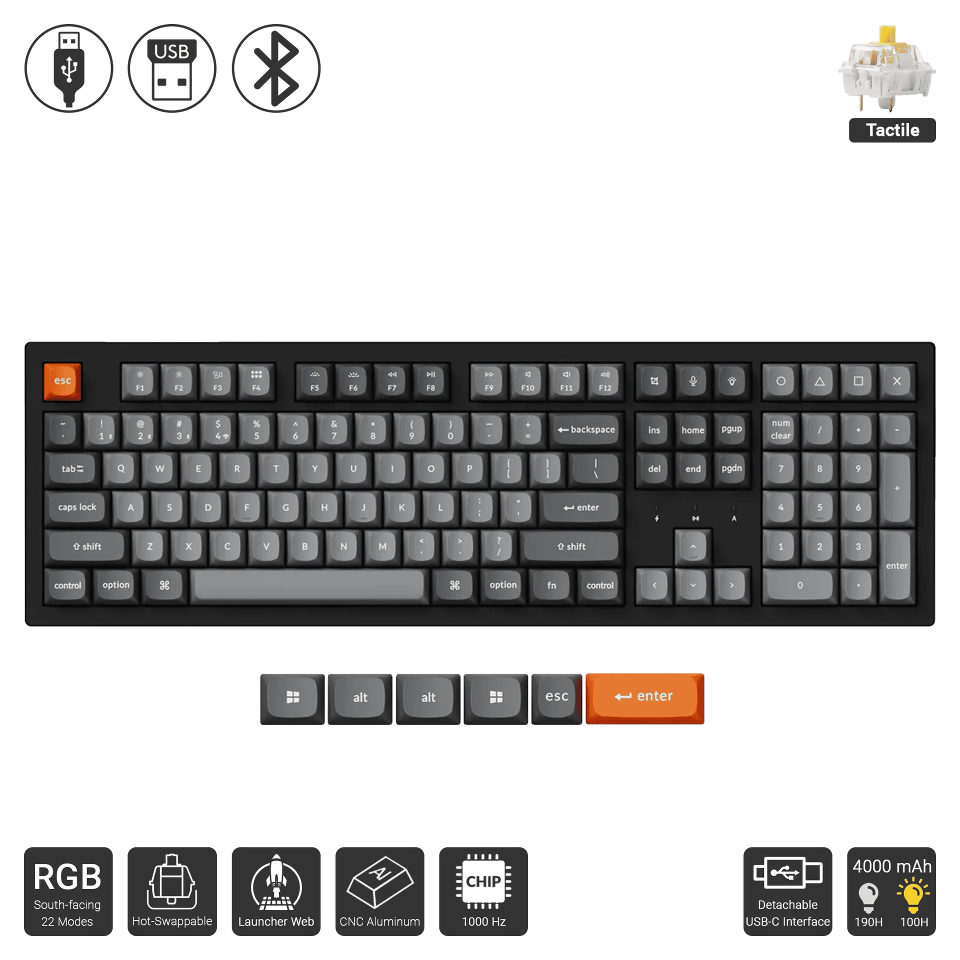 K10 Max RGB Hot-Swap