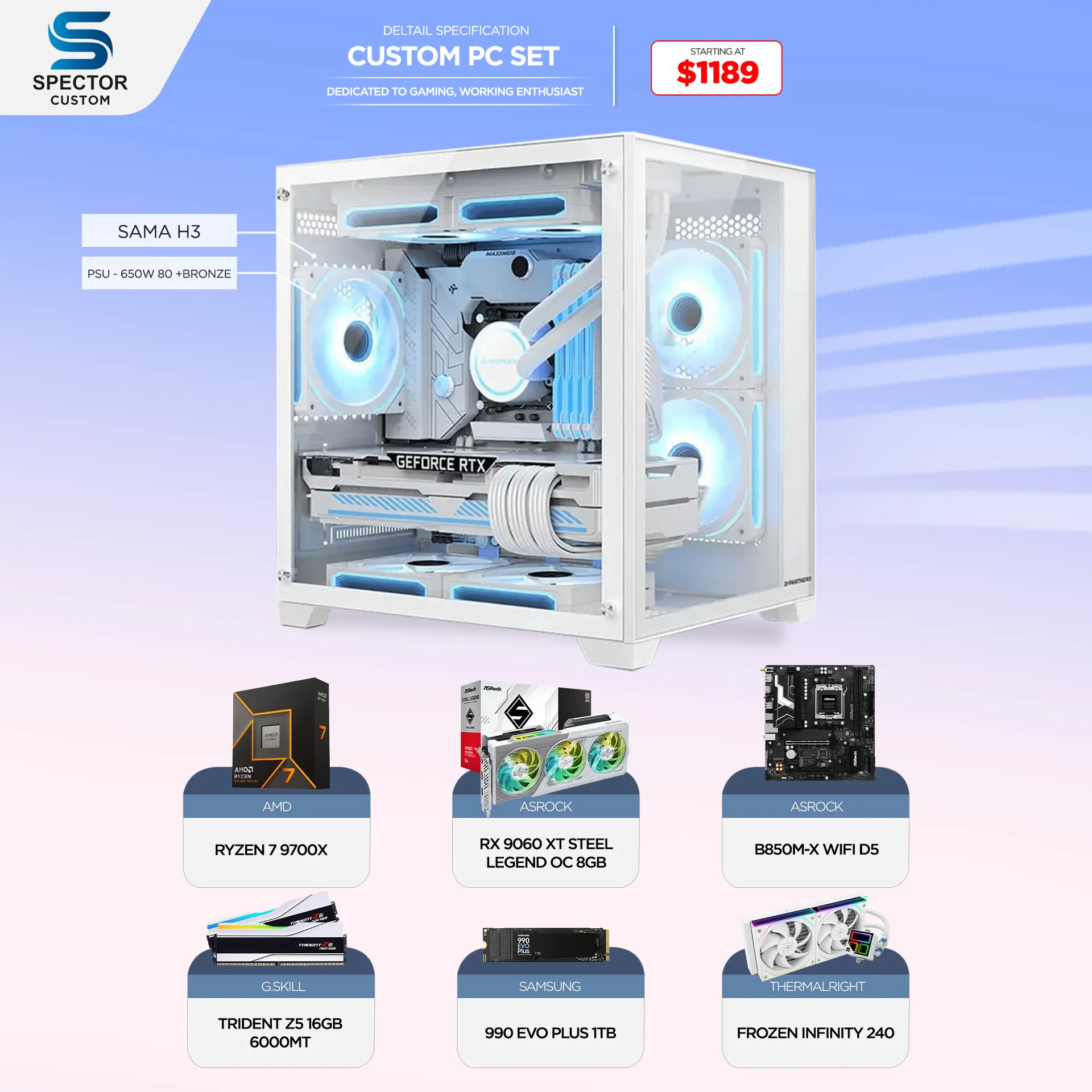 AMD Ryzen 7 9700X RX9060 XT