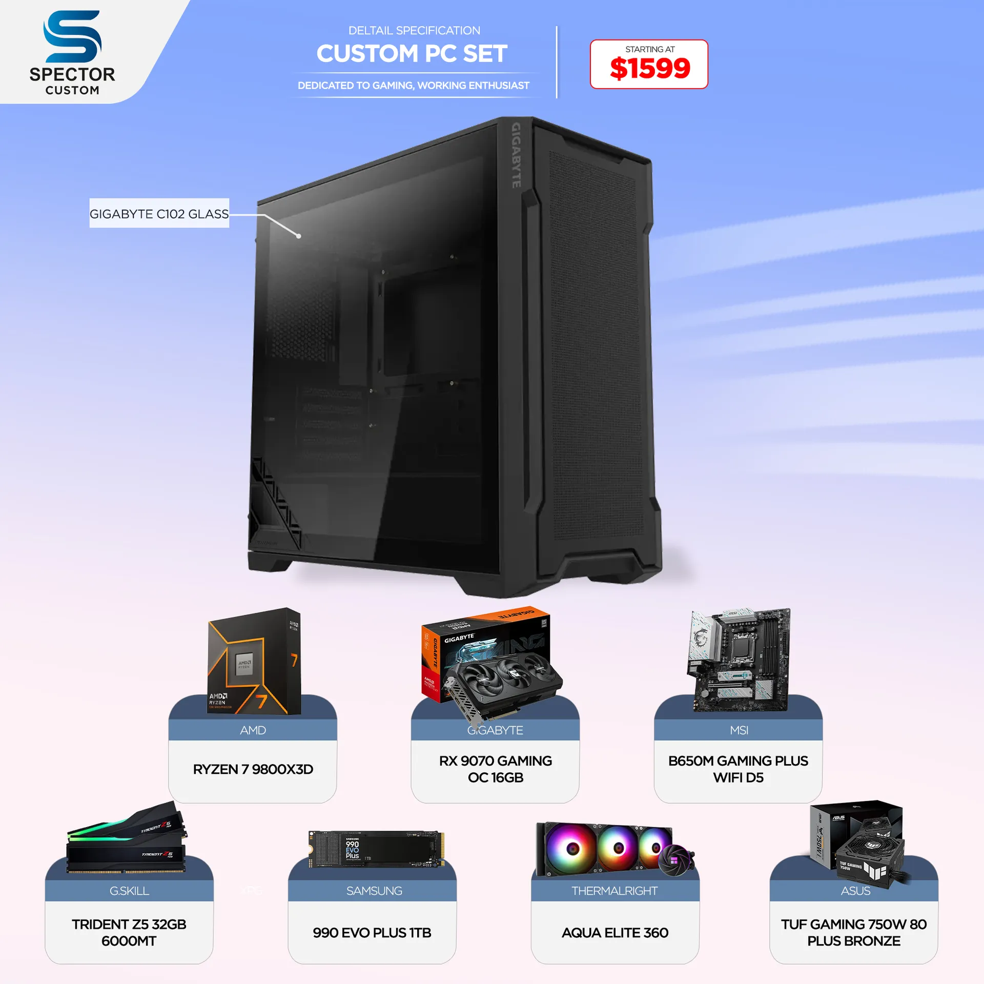 AMD Ryzen 7 9800X3D RX9070