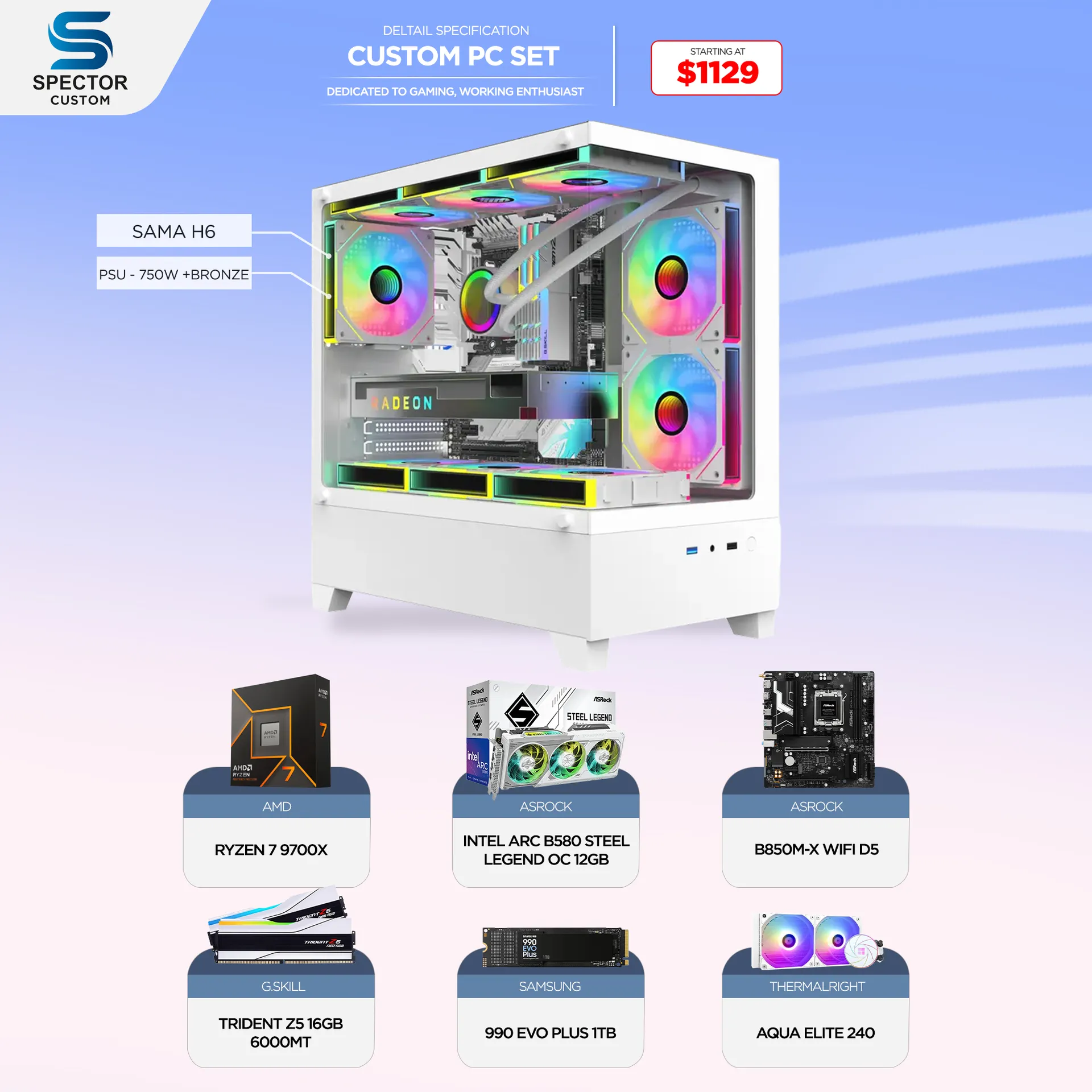 AMD Ryzen 7 9700X ARC B580