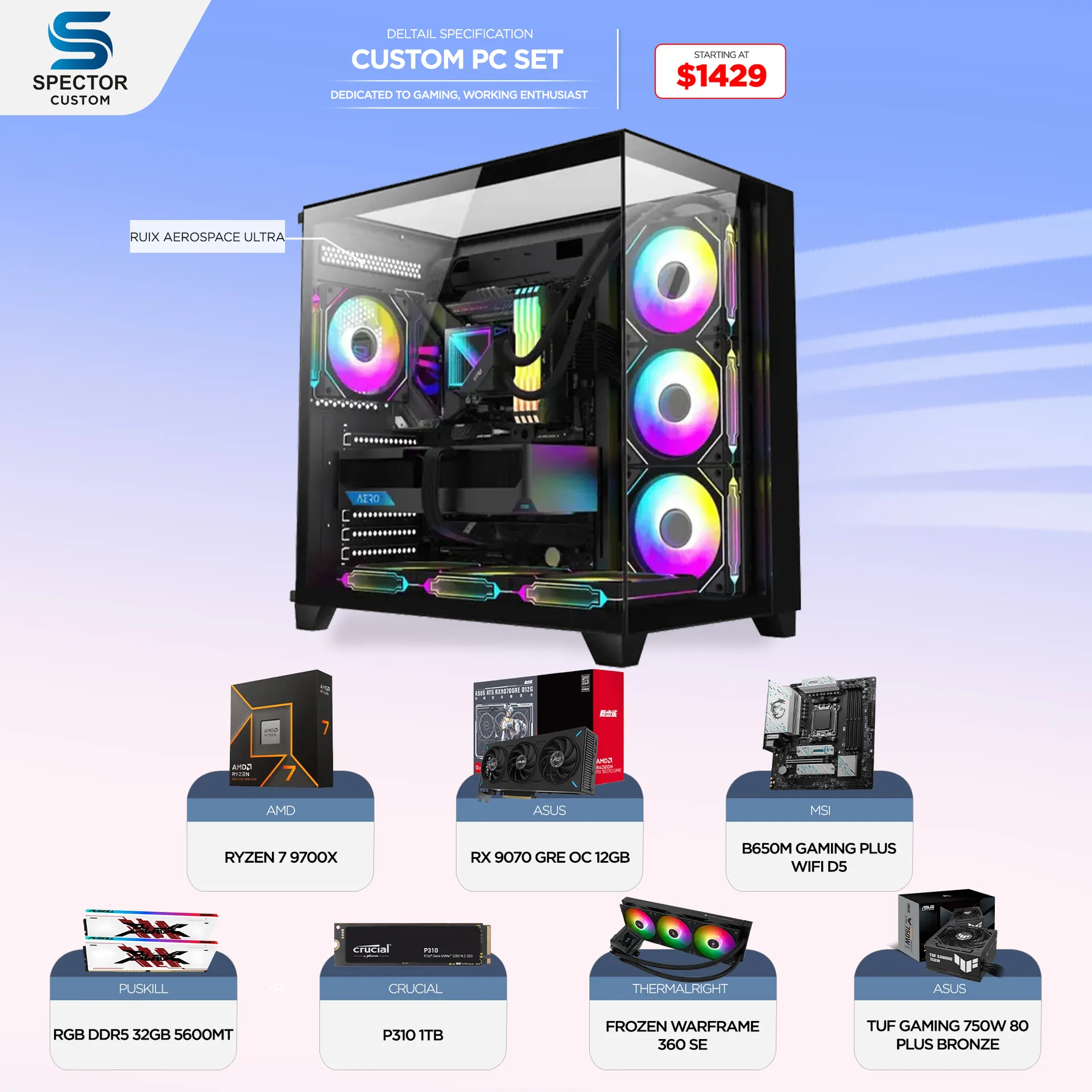 AMD Ryzen 7 9700X RX9070 GRE