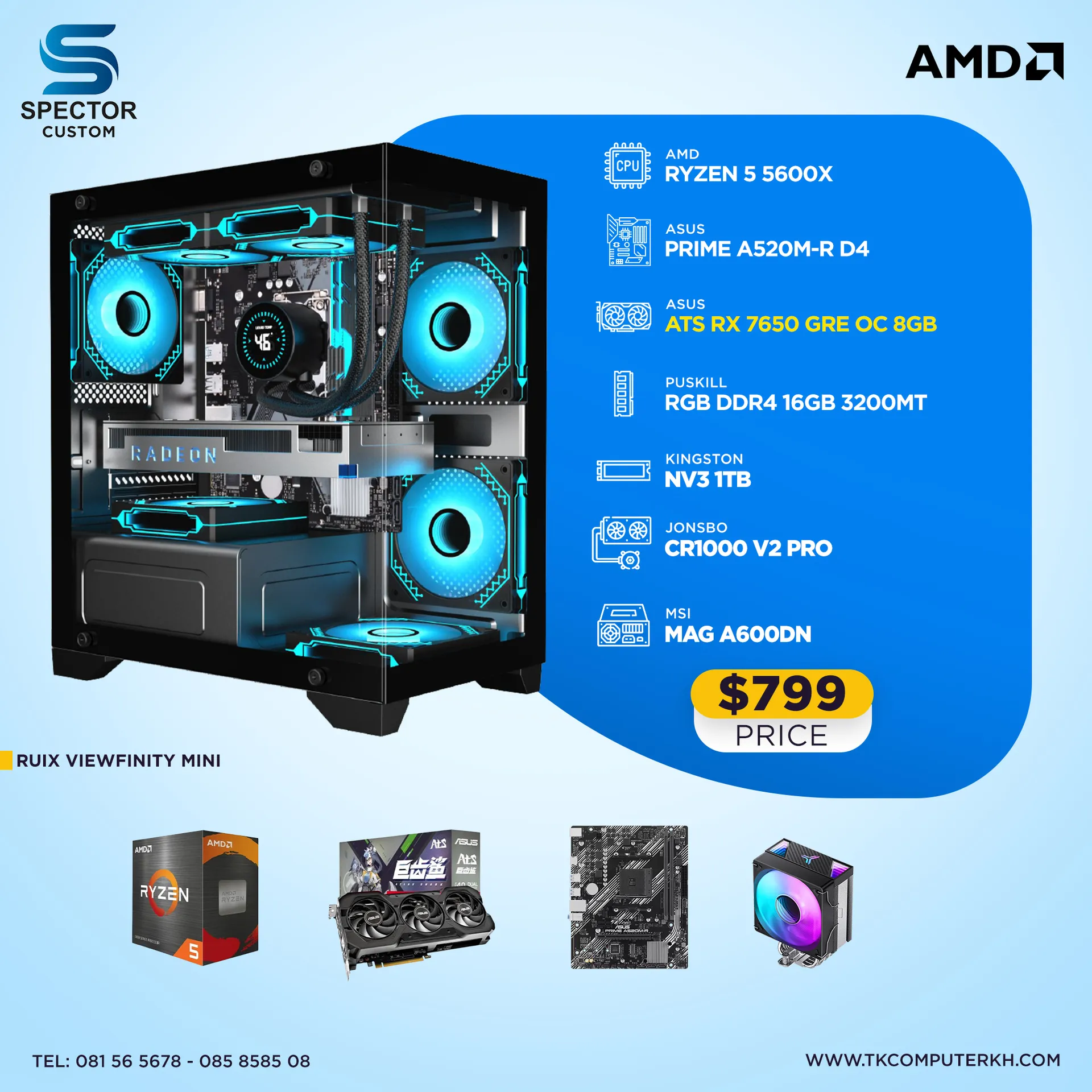 AMD Ryzen 5 5600X RX7650 GRE