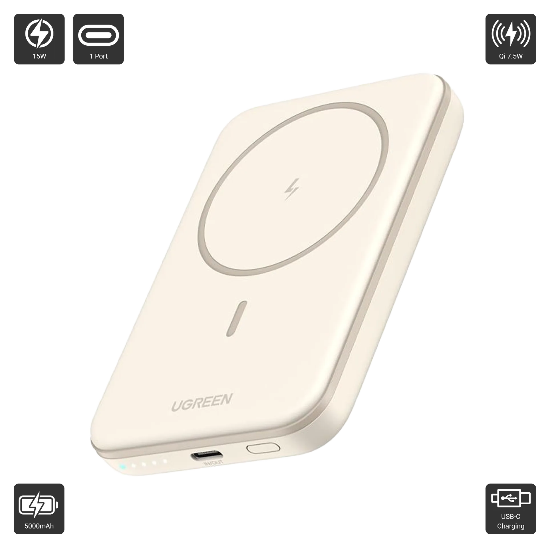 Powerbank 5000mAH 15W Wireless Charge