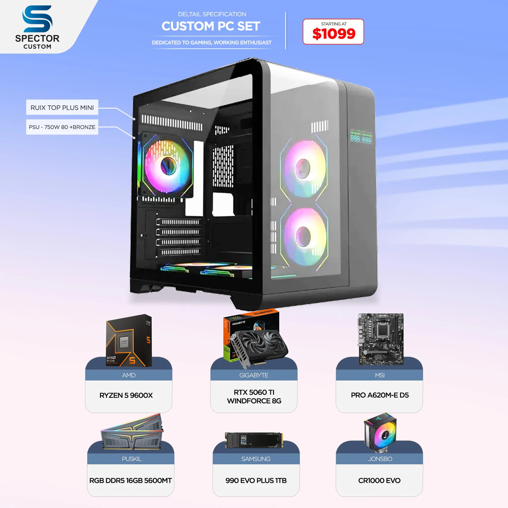 AMD Ryzen 5 9600X RTX5060 Ti