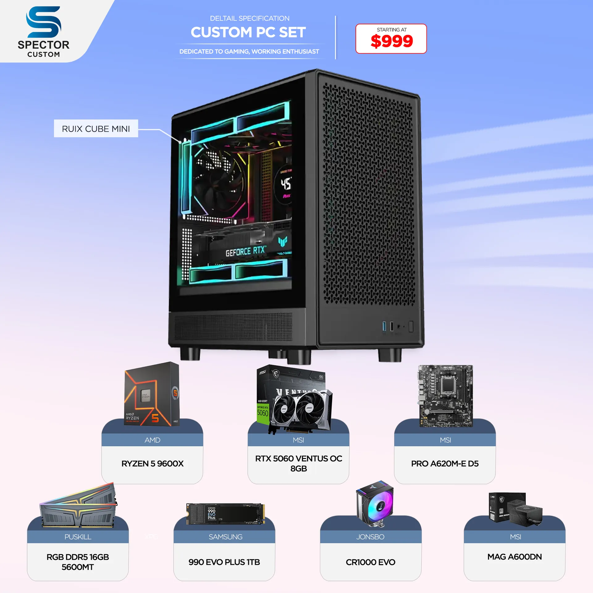 AMD Ryzen 5 9600X RTX5060