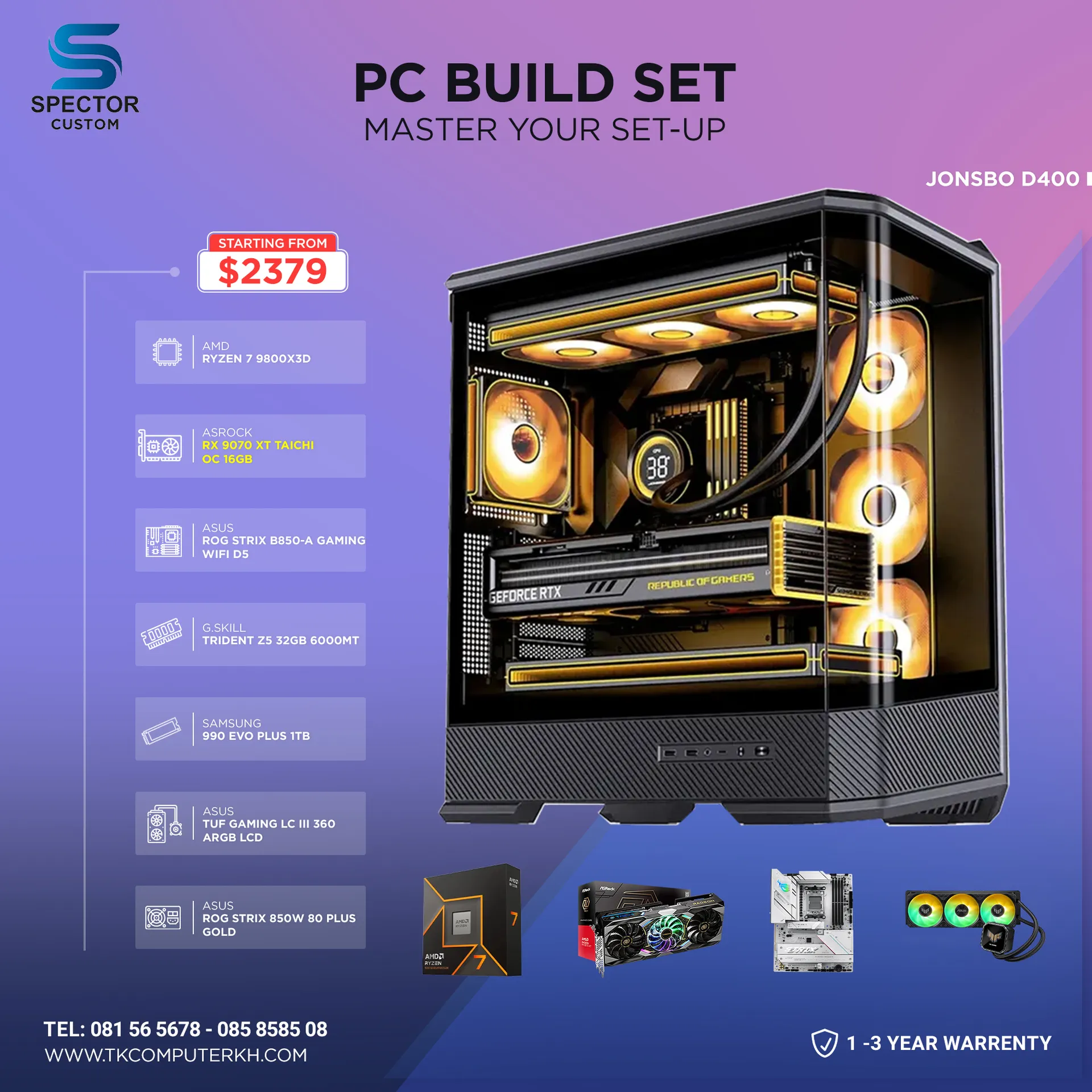 AMD Ryzen 7 9800X3D RX9070 XT