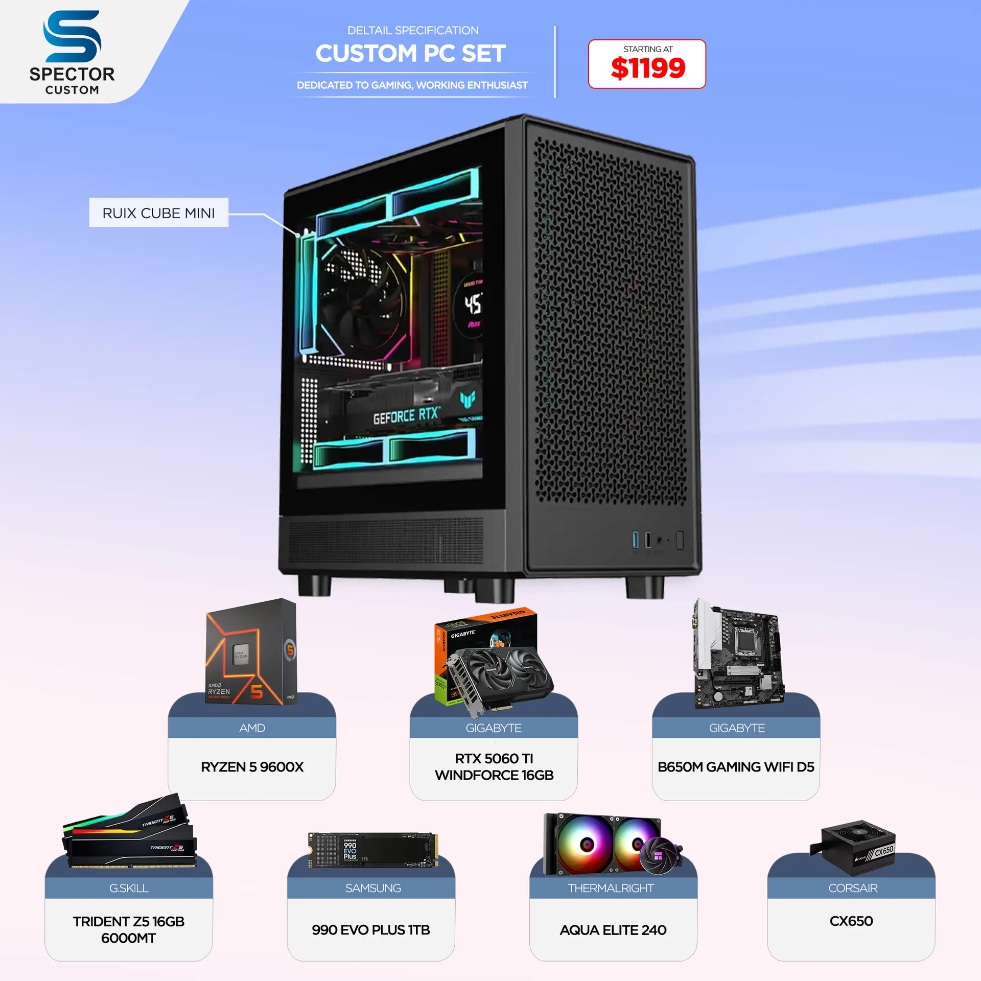 AMD Ryzen 5 9600X RTX5060 Ti