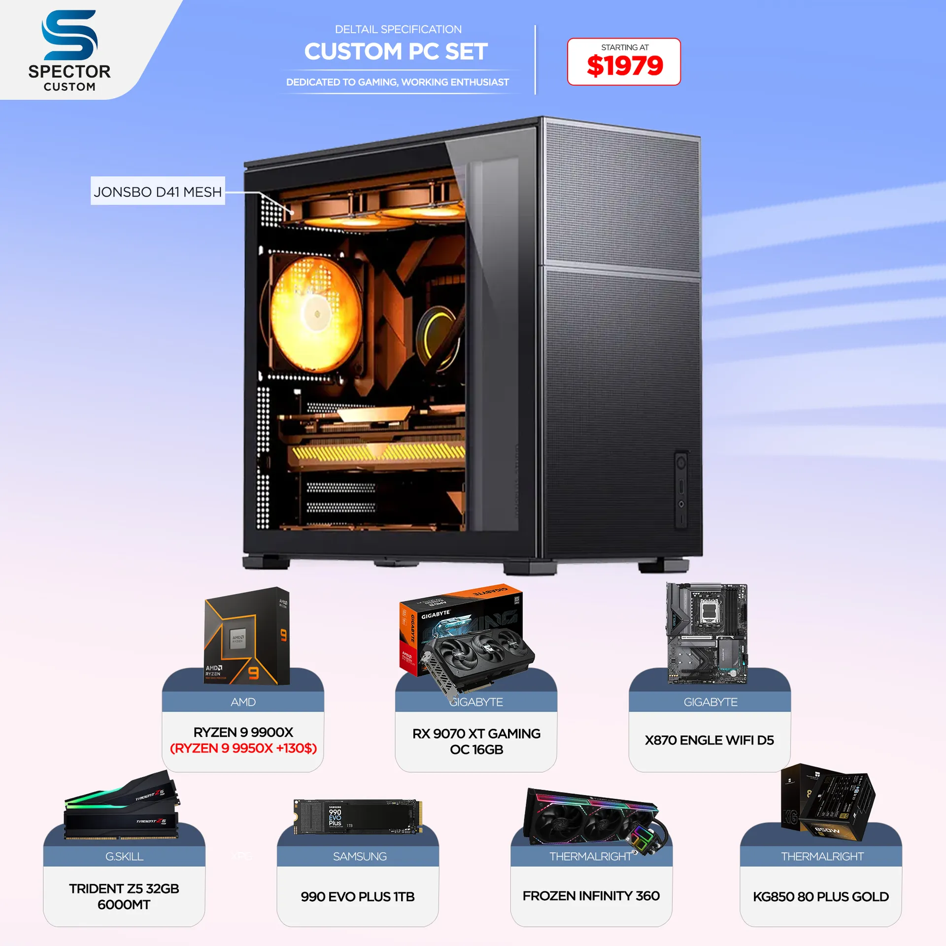 AMD Ryzen 9 9900X RX9070 XT