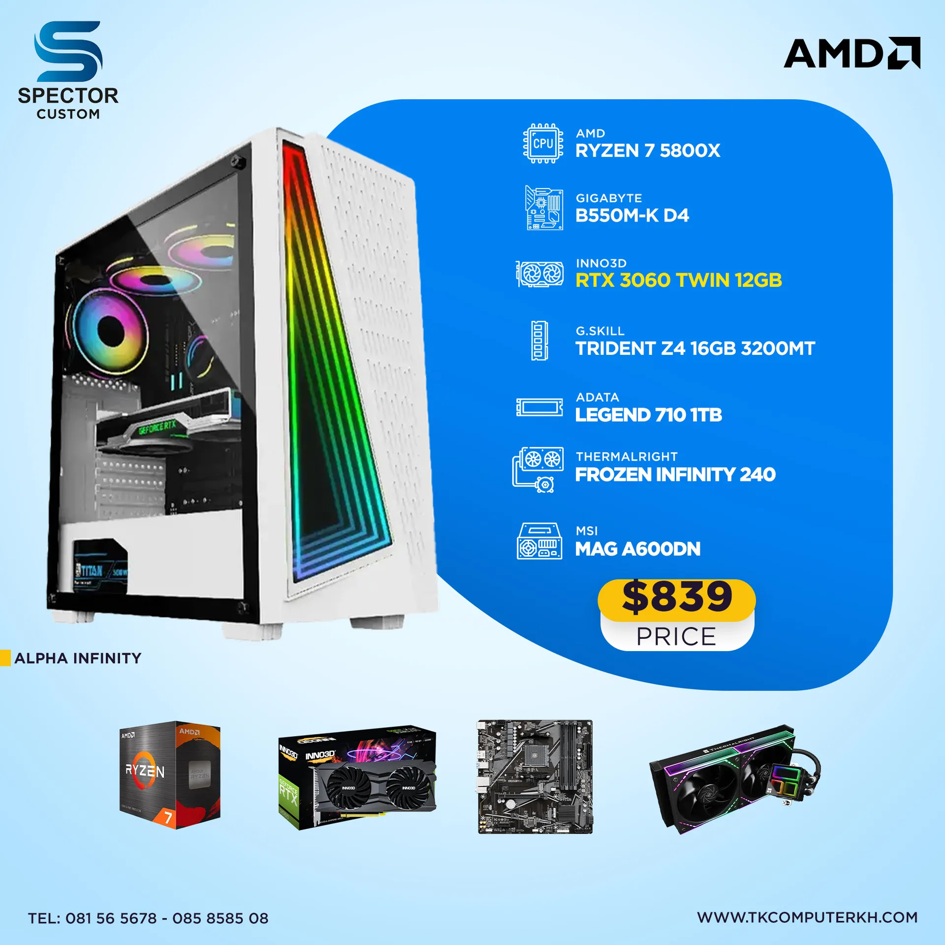 AMD Ryzen 7 5800X RTX3050